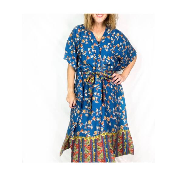 Blue Floral Kimono - Picture 3 of 3